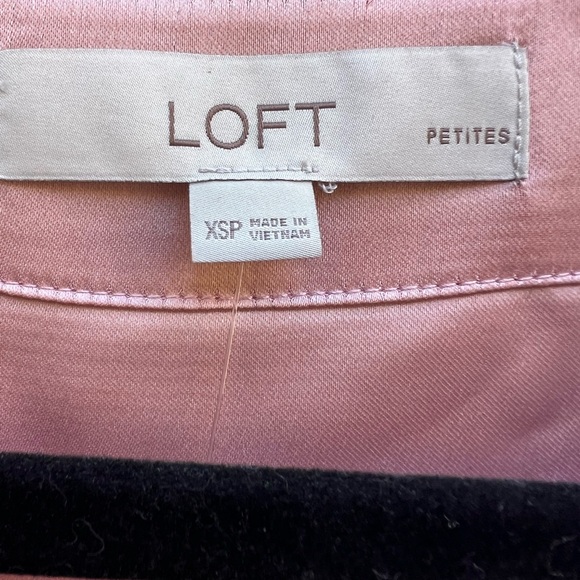 ANN TAYLOR LOFT Rose Pink Small Cap Sleeve Women’s Blouse Top Women’s XSP NWT - Picture 5 of 10